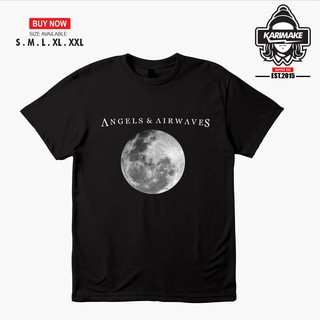 เสื้อยืดผ้าฝ้ายพิมพ์ลายแฟชั่น เสื้อยืด ลาย Ava ANGELS AND AIRWAVES MOON สําหรับผู้ชาย