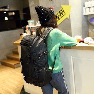 กระเป๋าเป้ กระเป๋าเป้สะพายหลังสไตล์เกาหลี casual large capacity men and women travel bag, female Korean backpack man