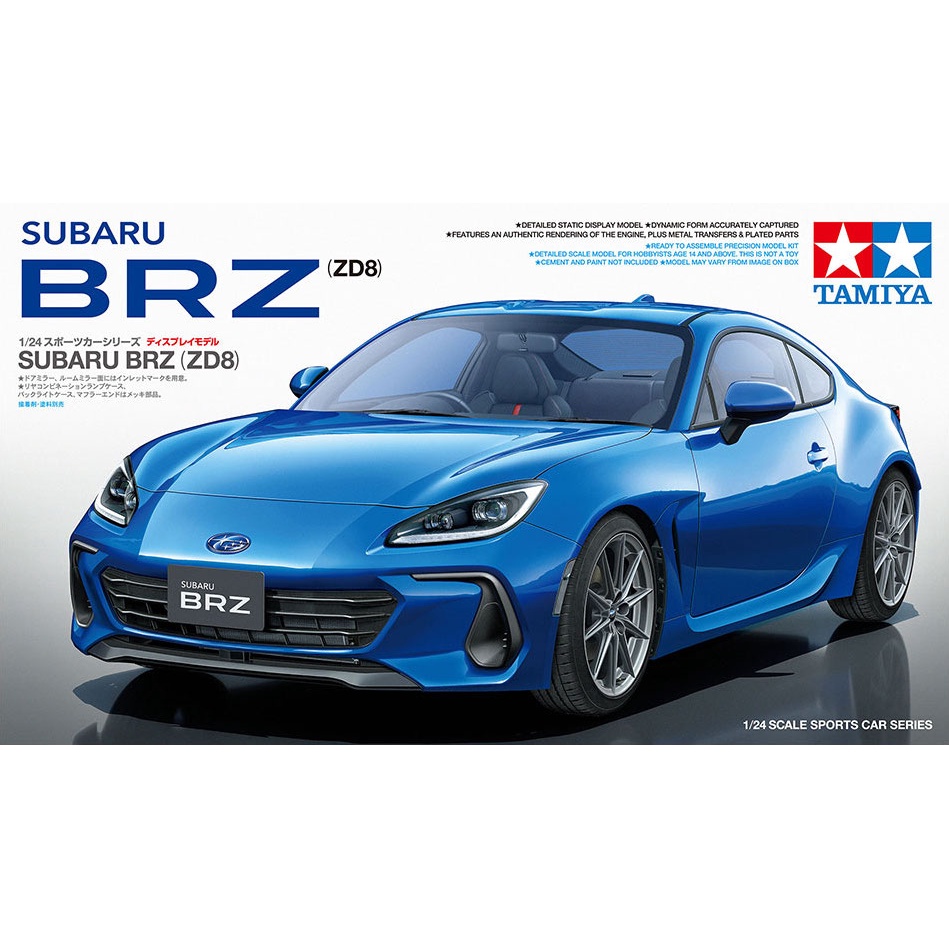 🏆 TAMIYA 24362 ชุดประกอบจำลองมาตราส่วน 1:24 SUBARU BRZ (ZD8) โมเดลประกอบ ต้องไปสร้างและทำสีเอง