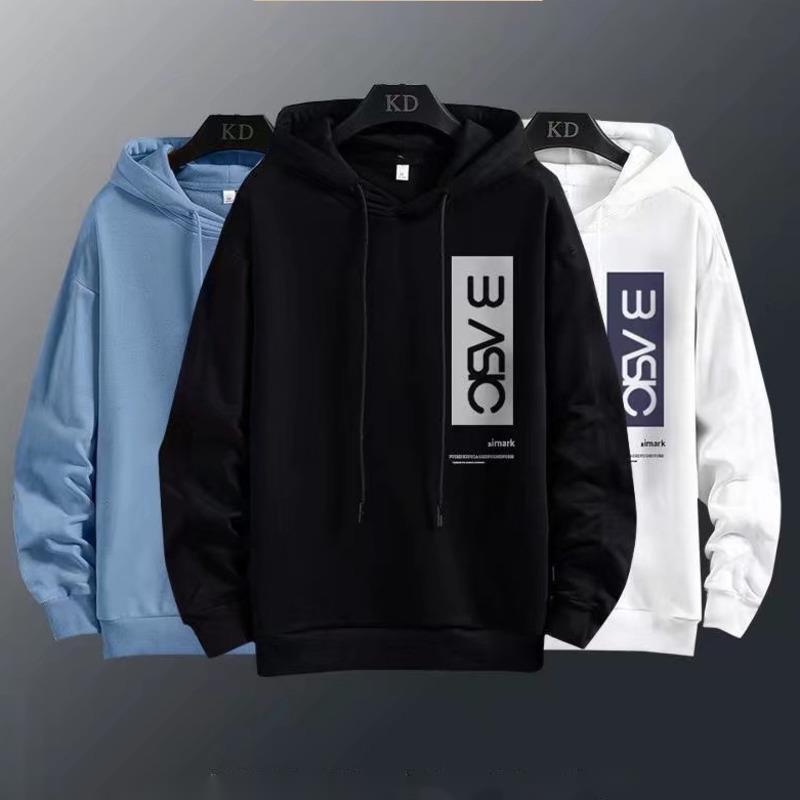 [พร้อมส่ง] เสื้อกันหนาวแขนยาว แบบมีฮู้ด แฟชั่นลําลองสําหรับผู้ชาย เสื้อมีฮู้ด