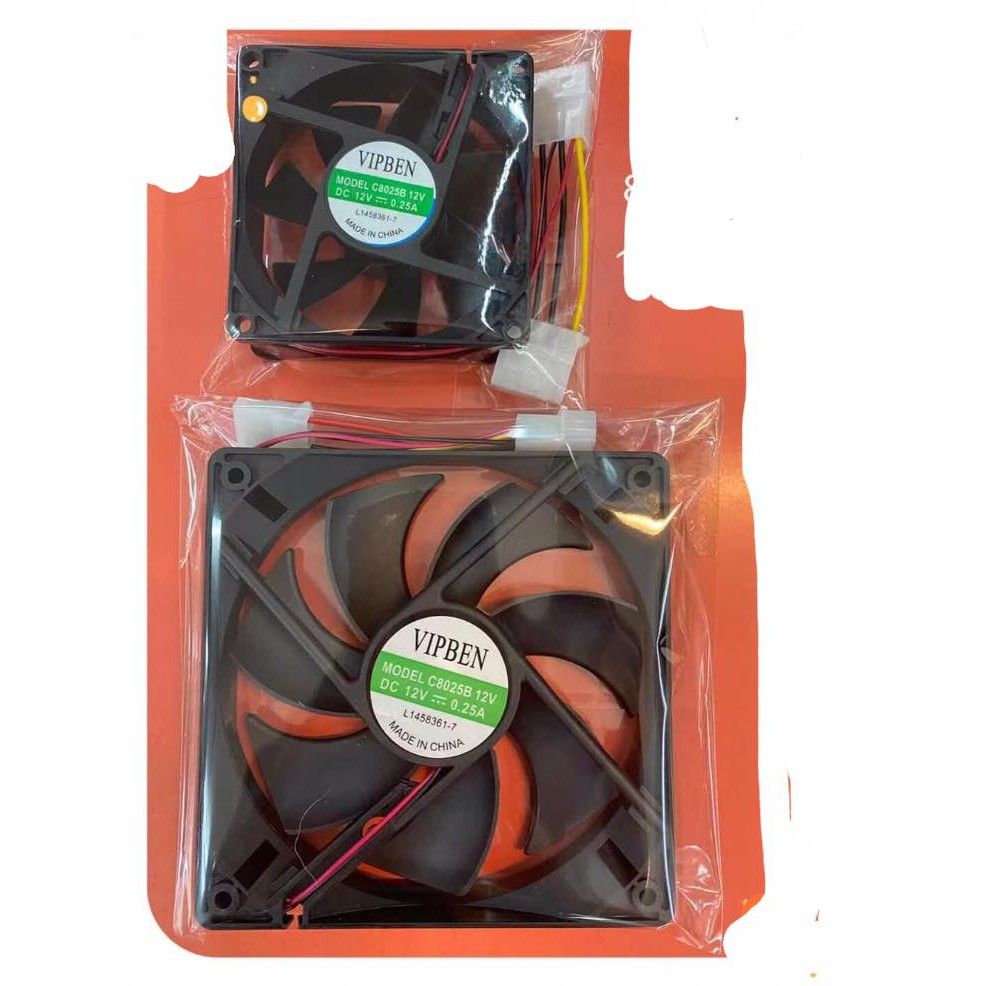 ส่งจากไทย พัดลมคอม พัดลม 12v ดีซี DC.Fan ไฟตรง 12 โวลด์ 8ซม 12ซม 8cm 12cm พัดลมเคส พัดลมระบายความร้อ