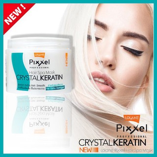 LOLANE PIXXEL HAIR SPA MASK CRYSTALKERATIN โลแลน แฮร์ สปา มาร์ก ฟอร์ เอ็กซ์ตร้า ดาเมจ สำหรับผมเสียมาก ปริมาณ 450 กรัม