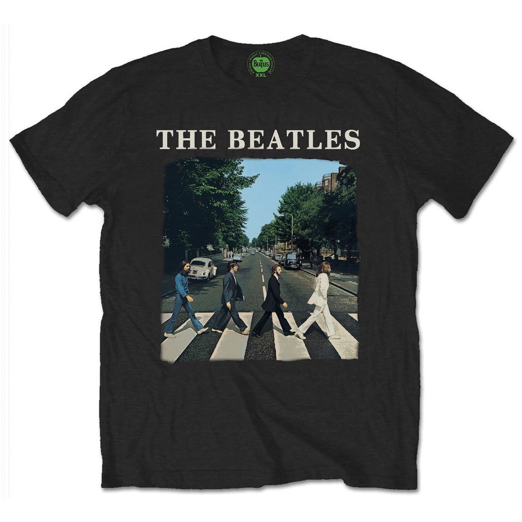 Beatles Abbey Road T-Shirt Black Classic Rock Music Album Cover 0H9S