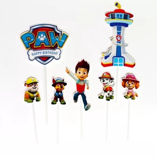 ธงปักเค้ก Paw patrol ที่ปักเค้กHBD วันเกิด