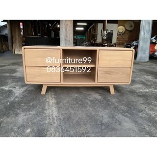 @furnitur99ตู้วางทีวีไม้สักแท้40*150*60cm.(สีมินิมอล)