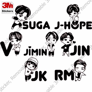 BTS สติ๊กเกอร์ 3M ลอกออกไม่มีคราบกาว, Removable 3M sticker สติ๊กเกอร์ติดรถยนต์มอเตอร์ไซ