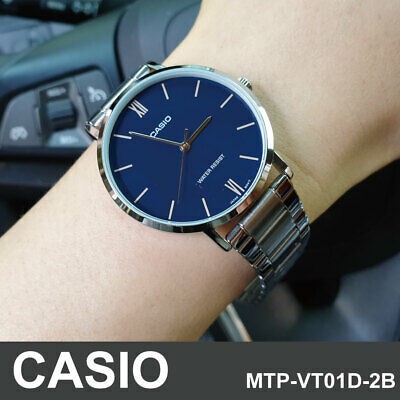 [ใส่โค้ด WG40MAY ลดเพิ่ม 40.-*] ของแท้ นาฬิกาข้อมือ Casio ผู้ชาย รุ่น MTP-VT01 สายสแตนเลส MJBi