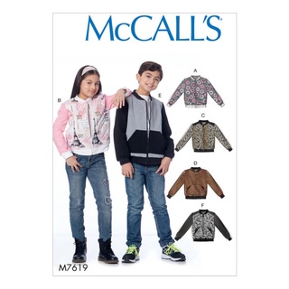 แพทเทิร์นตัดเสื้อกันหนาวเด็ก Mccalls 7619 Size: 3-4-5-6 ขวบ