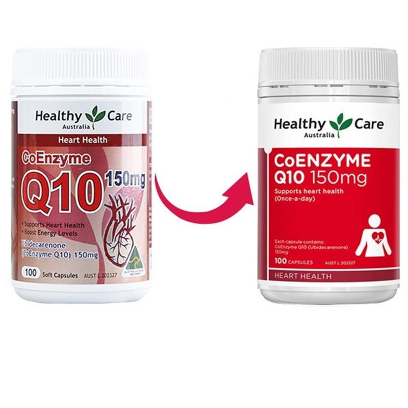 Healthy Care CoEnzyme Q10 150mg 100cap ดูแลสุขภาพ โคเอนไซม์คิวเทน อาหารเสริมลดการแข็งตัวของผิว
