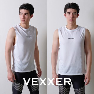 Vexxer Running Tanktop M01 – สีขาว เสื้อกีฬา แขนเว้า  เสื้อวิ่งออกกำลังกาย