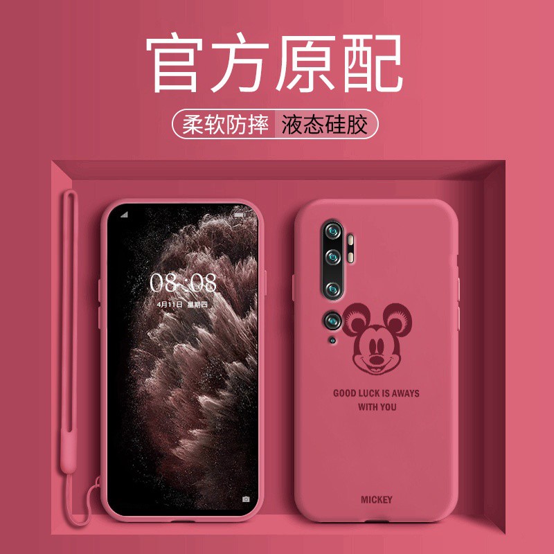 ยิ้มมิกกี้ Xiaomi Xiaomi กรณีโทรศัพท์มือถือ CC9E หญิงรวมทุกอย่างลดลง CC9pro CC9pro สุทธิสีแดงสีแดง C