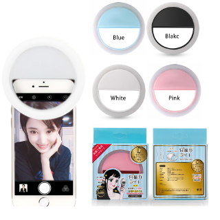 LED Fill Light, Round, Mobile Phone Lens Selfie Self-timer Fill Light, Use AA battery, 5V 1A, 3W, Multiple colour【lyfs】