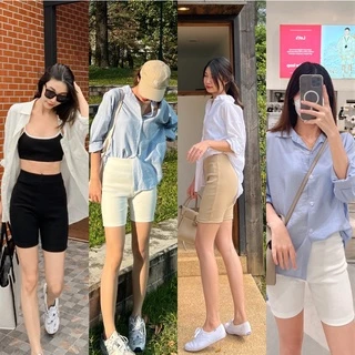 BIKER SHORTS กางเกงขาสามส่วน ผ้าRib ญี่ปุ่น100% เนื้อผ้าหนาพรีเมียมสุดๆ เก็บทรงเข้ารูปสวยที่สาวๆตามหามากที่สุดในตอนนี้