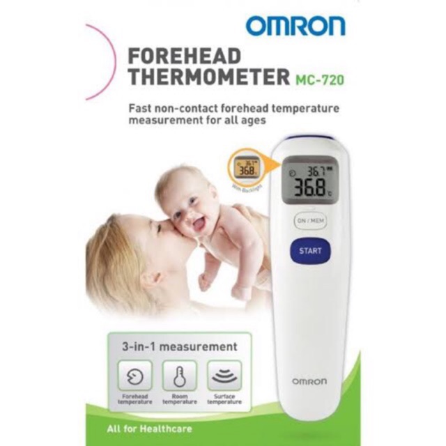 OMRON เครื่องวัดอุณหภูมิทางหน้าผาก รุ่น MC-720 (ของแท้ รับประกันศูนย์ omron)