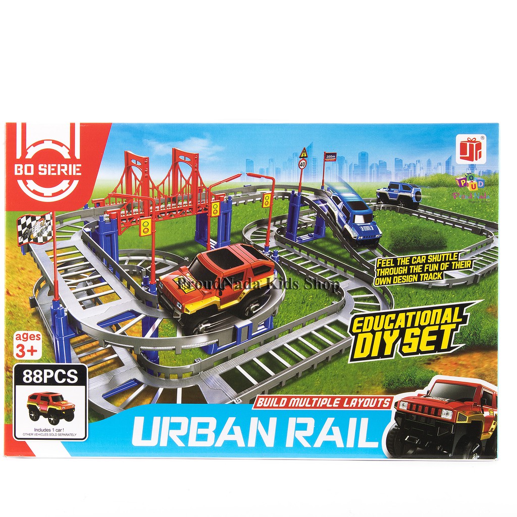 ProudNada Toys ของเล่นเด็กเซตรถราง BO SERIE URBAN RAIL 88 PCS NO.888-20