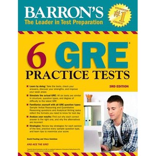 DKTODAY หนังสือ BARRONS 6 GRE PRACTICE TESTS (3ED)