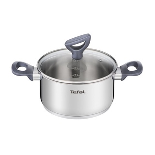 Chaixing Home  หม้อสองหูสเตนเลส 24 ซม. พร้อมฝาแก้ว DailyCook TEFAL รุ่น G7124674 ขนาด 25.6 x 38.4 x 13.3 ซม. สีเงิน