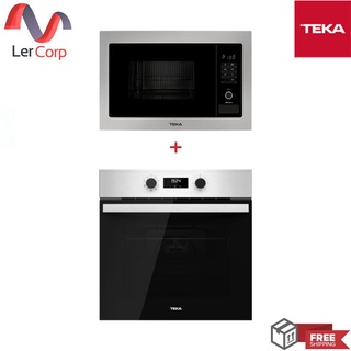 [0% 10 เดือน] (TEKA) เตาอบมัลติฟังก์ชั่น 60 ซม. HBB 635 + ไมโครเวฟ+ย่าง แบบติดตั้งในตู้ 25 ลิตร รุ่น MWE 255 FI