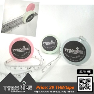 ทักรับโค้ดจ้า[TYROBIKE]- สายวัด สายวัดพกพา สายวัดแบบตลับ มี 3 สี ความยาว 1.50 ม. มีทั้งด้านนิ้ว/ซม.