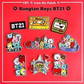 ☸ Bt21 - แผ่นแพทช์รีดเนยอัลบั้ม ☸ แผ่นแพทช์รีดติดเสื้อ รูปพัด DIY สําหรับตกแต่งเสื้อผ้า 1 ชิ้น