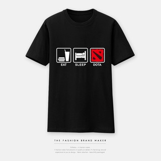 เสื้อยืดแขนสั้นลาย Eat and Sleep Dota 2 แขนสั้น