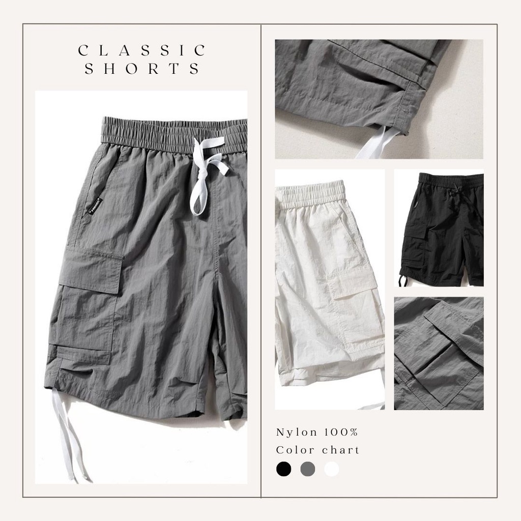 690 บาท Classic Shorts เนื้อผ้า Nylon 100% เหมาะมากกับวันสบายๆ Men Clothes