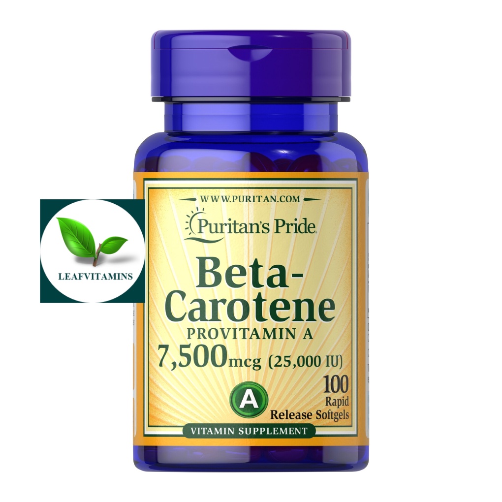 Puritan's Pride BetaCarotene 25000 IU / 100 Softgels ( Vitamin A