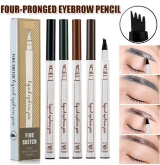 4 สี M Icroblading ปากกาสักคิ้วดินสอเขียนคิ้วตาคิ้วปากกา   4Colors Microblading Eyebrow Tattoo Pen Eyebrow Pencil  Eye Brow Pen