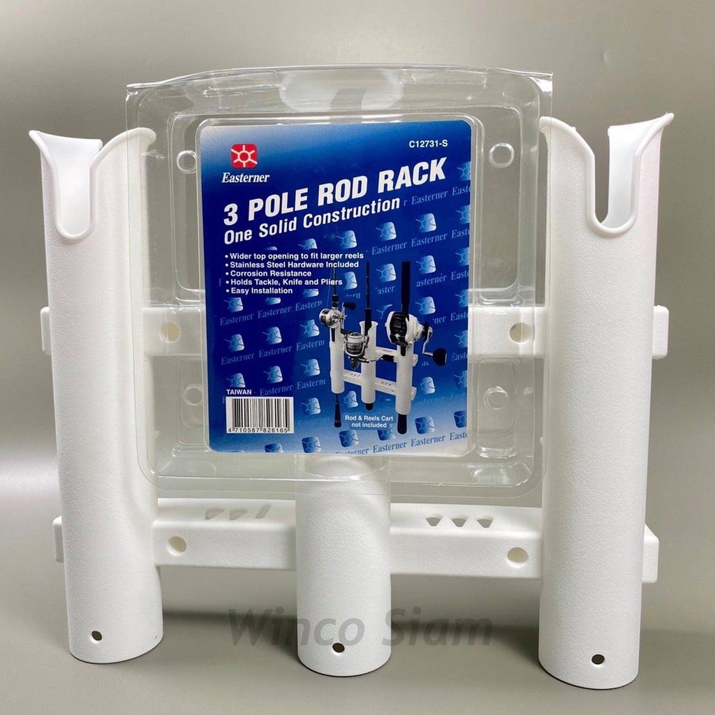กระบอกปักคันเบ็ดตกปลา 3 ช่อง - อุปกรณ์เรือ - [Easterner C12731-S] - THREE ROD STORAGE RACK