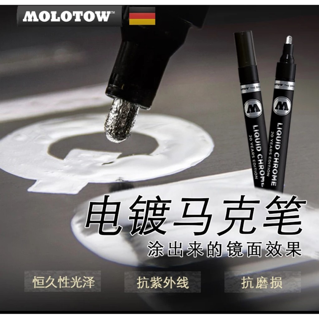 Molotow ปลายมาร์กเกอร์โครเมียมเหลว