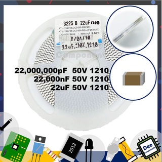 22uF 22000nF 22000000pF 1210  6.3V X7R CL32B226MQJNNNE Samsung 2-B1-10 (ขายยกแพ็ค 1 แพ็ค มี 100 ชิ้น)