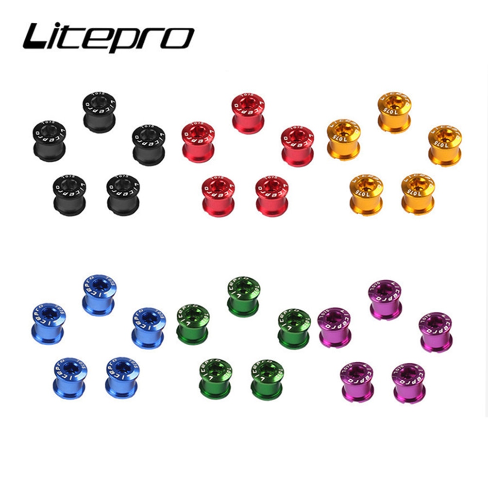 Litepro แผนที่ BMX จักรยาน Crankset Double Chainring สกรู MTB Mountain จักรยานพับแผ่นดิสก์ Snail Cha