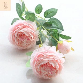ดอกไม้ประดิษฐ์ ช่อดอกโบตั๋น 3 ดอก 6 สี ดอกไม้ปลอม ดอกโบตั๋นประดิษฐ์ ดอกไม้ประดิษฐ์ ตกแต่งบ้าน ตกแต่งห้อง ใส่แจกัน
