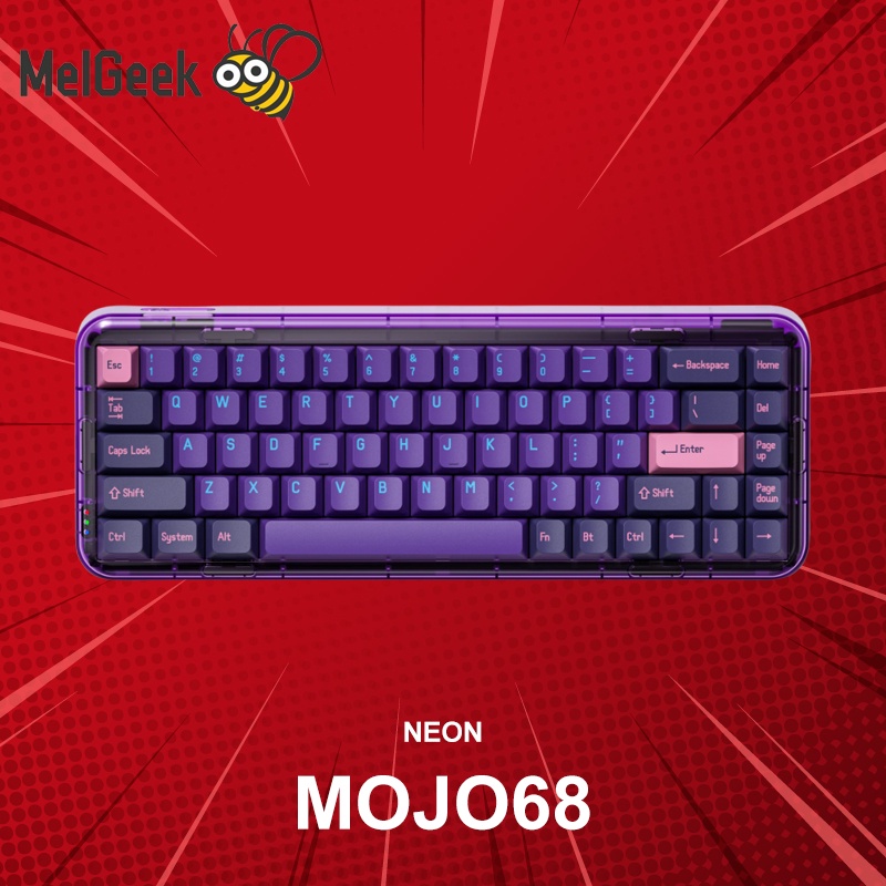 คีย์บอร์ด Melgeek Mojo68 Neon (ภาษาอังกฤษ) ประกันศูนย์ 1 ปี