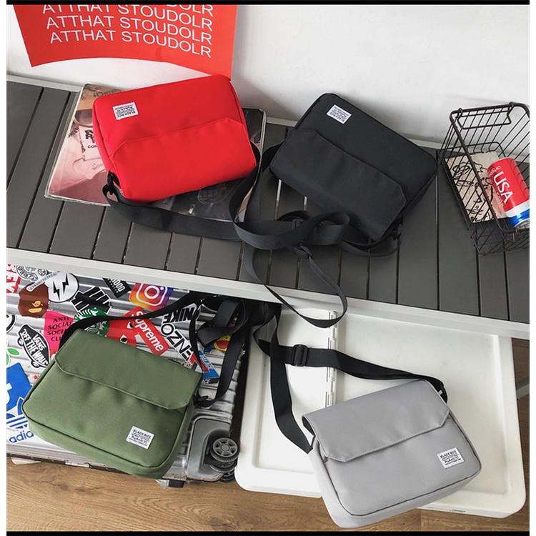 กระเป๋าสะพาย สะพายข้าง สะพายไหล่ ใช้ได้ทั้ง ผู้ชาย ผู้หญิง  ผ้าโพลี ช่องเก็บเยอะ น้ำหนักเบา - รูปที่ 7