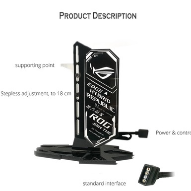 ขาตั้งการ์ดจออะคริลิค ARGB 3pin 5V Graphics card supports ราคา ถูกที่สุด ดีลบีเคเค แกลเลอรีภาพที่ 8