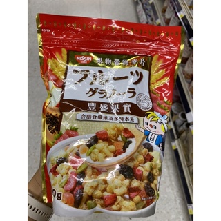 ธัญพืชอบกรอบ ผสม ผลไม้ อบแห้ง ตรา นิสชิน 500 g. Nissin Fruit Granola นิสชิน ฟรุต กราโนล่า