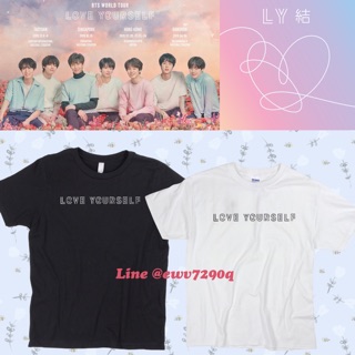 &lt;พร้อมส่ง&gt;เสื้อยืดสกรีนลาย T-shirt Love yourself Kpop BTSบังทันอปป้า