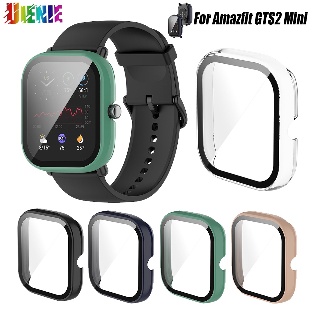 2022 เคส พร้อม ฟิล์มกันรอย ในตัว Amazfit GTS 2 mini (GTS2 mini) Case Glass.เคสหน้าจอ Tpu กันกระแทกสํ