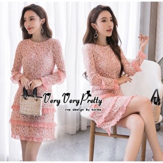 Elegant Premium Flora Bell Sleeve Lace Dress