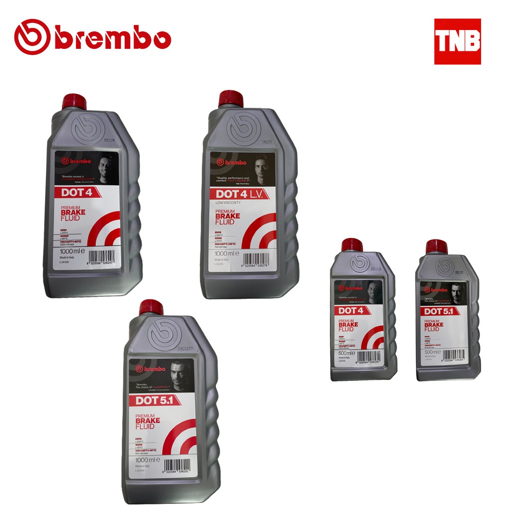 Brembo น้ำมันเบรค DOT4 DOT4LV DOT5.1 ขนาด0.25 0.5 และ 1 ลิตร