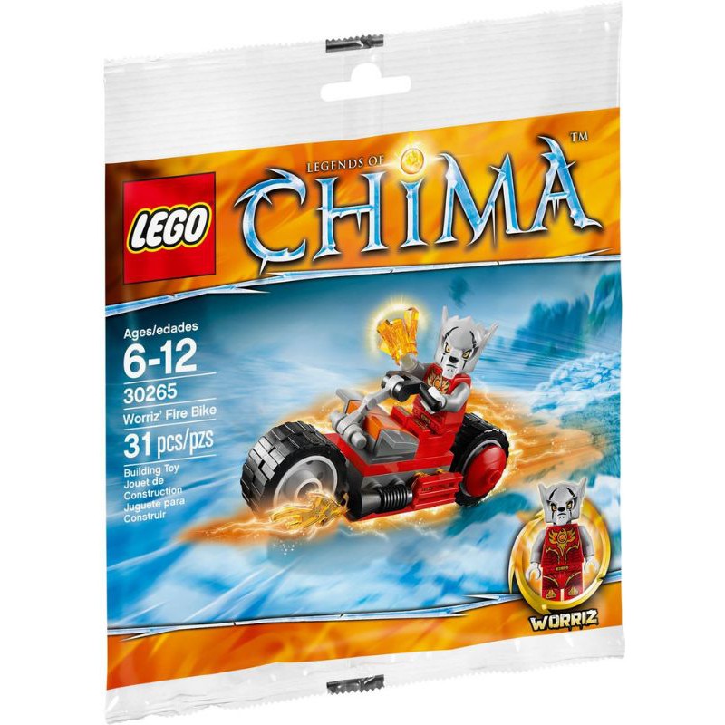 เลโก้​ Lego Chima Polybag 30265 Worriz' Fire Bike, 30266 Sykor's Ice Cruiser, 30252 Crug's Swamp Jet