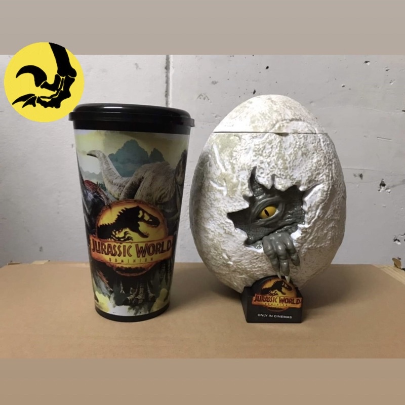 (ทักลด50%) พร้อมส่ง ถังป๊อปคอร์น jurassic world bucket ถังป๊อปคอร์นจูไราสสิค เวิลด์ บัคเก็ตไข่ major