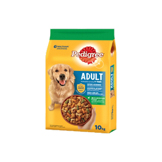 PEDIGREE เพดดิกรี อาหารสุนัขโต – อาหารสุนัขชนิดแห้ง, 10 กก. อาหารสัตว์เลี้ยงที่มีสารอาหารครบถ้วนและสมดุล
