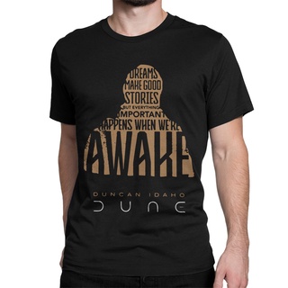 เสื้อยืดสีขาวผู้ชาย - DuneDuncanไอดาโฮสําหรับลูกเรือภาพยนตร์ArrakisSandwormนิยายวิทยาศาสตร์คอกลมเสื