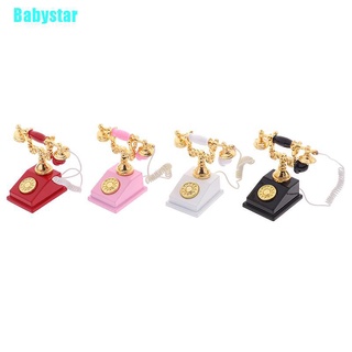 [Babystar] โทรศัพท์ขนาดเล็ก 1:12 สําหรับตกแต่งบ้านตุ๊กตา 1 ชิ้น