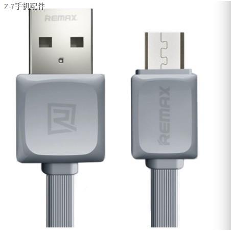 ☂REMAX สายชาร์จ RC-129m/RC-129i สำหรับ Android/iPhone USB (1M,แบน)