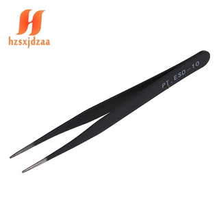 Ready Stock Black Metal Straight Sharp Tip Tweezer