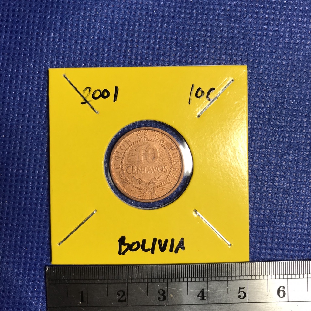 Special Lot No.60334 ปี2001 BOLIVIA 10 CENTAVOS เหรียญสะสม เหรียญต่างประเทศ เหรียญเก่า หายาก ราคาถูก
