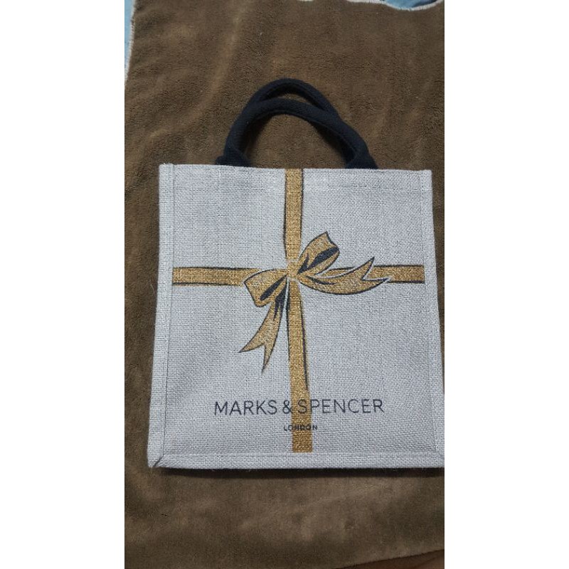 กระเป๋า Shopping bag ผ้ากระสอบ MARKS & SPENCER